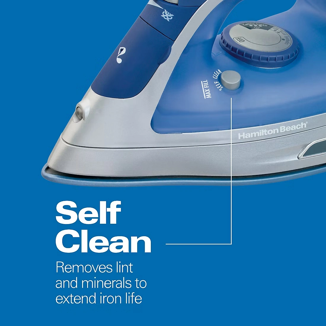 Hamilton Beach Durathon Iron Retractable - Blue