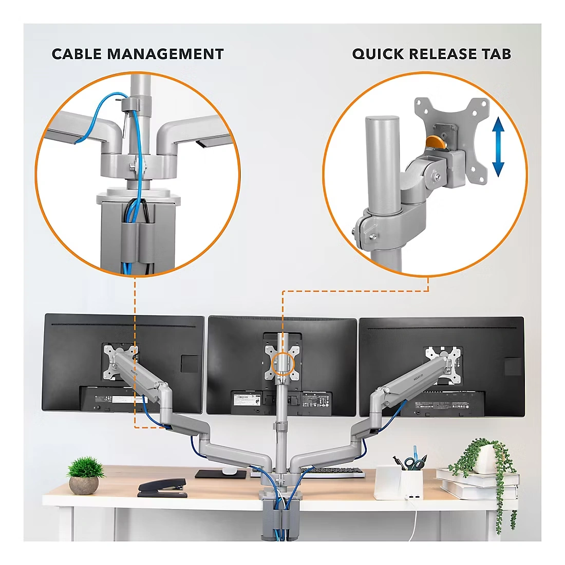 Mount-It! Triple Monitor Desk Mount