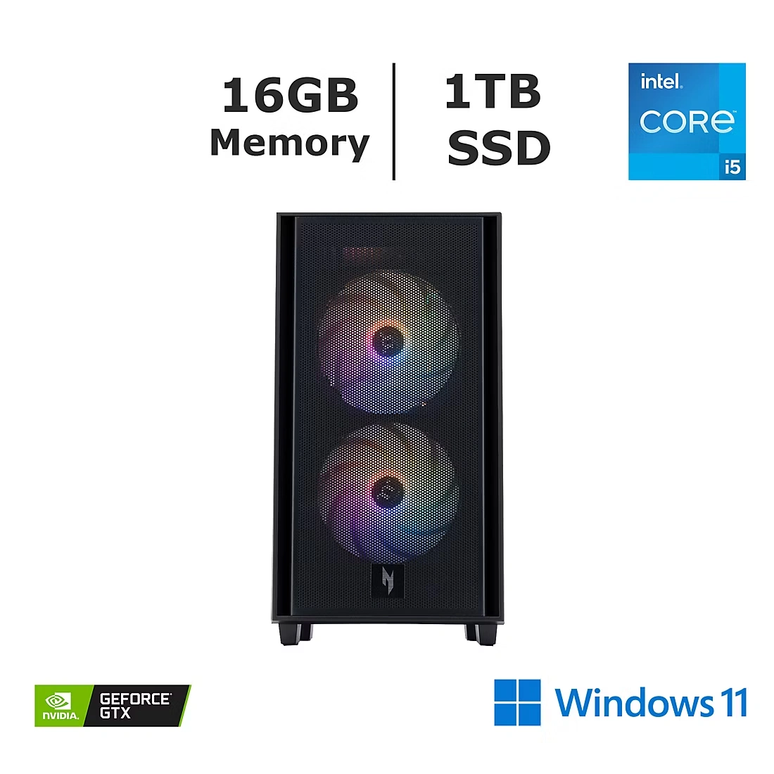 Acer Nitro 60 Gaming Desktop, Intel Core i5 Processor, 16GB Memory, 1TB SSD, NVIDIA GeForce RTX 5060 Graphics