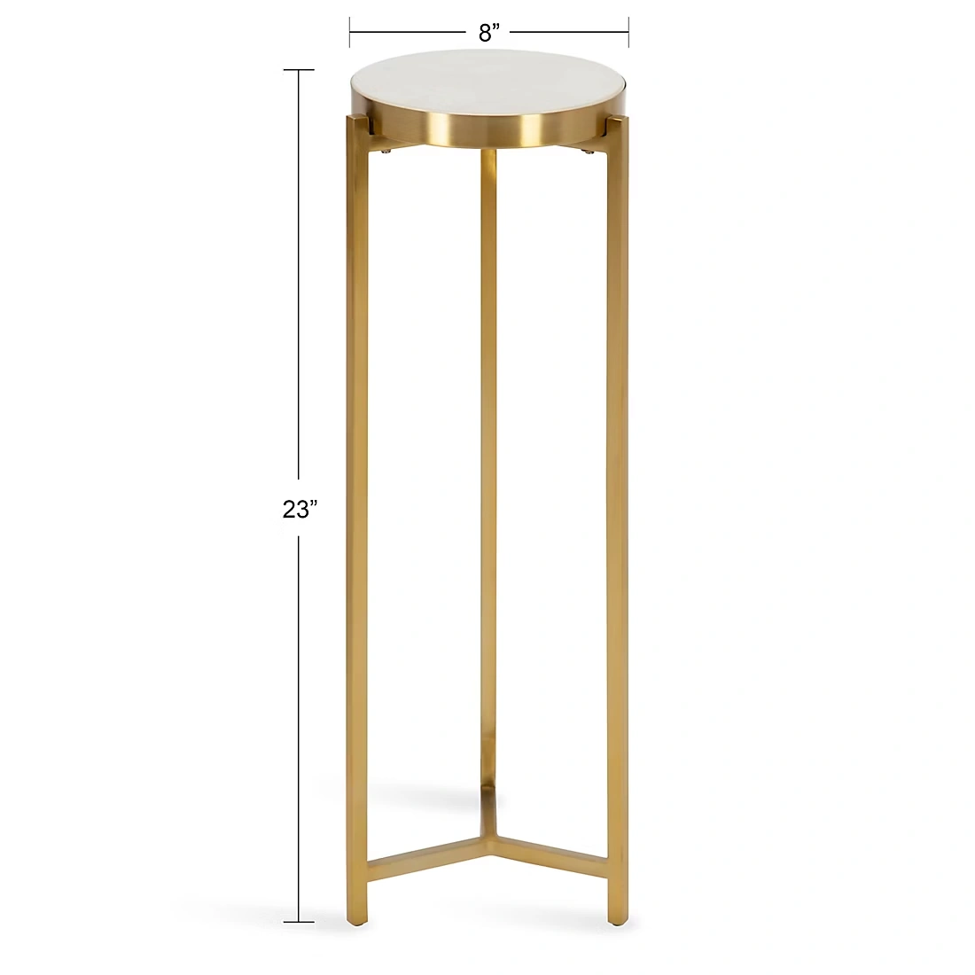 Kate and Laurel Aguilar Modern Drink Table - White and Gold