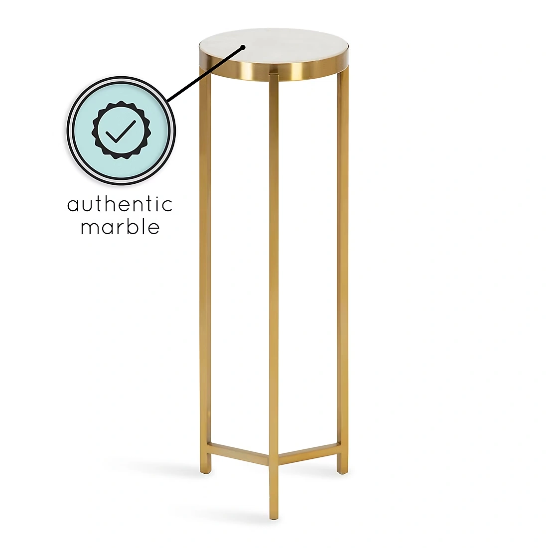Kate and Laurel Aguilar Modern Drink Table - White and Gold