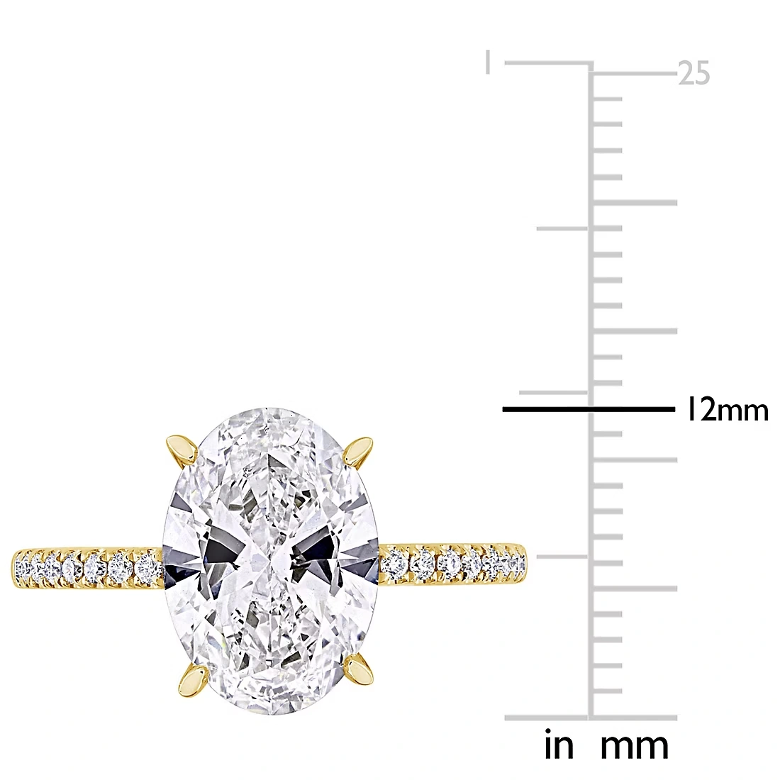 3.15 ct. t.w. Lab-Grown Diamond Oval Solitaire Engagement Ring in 14k Yellow Gold