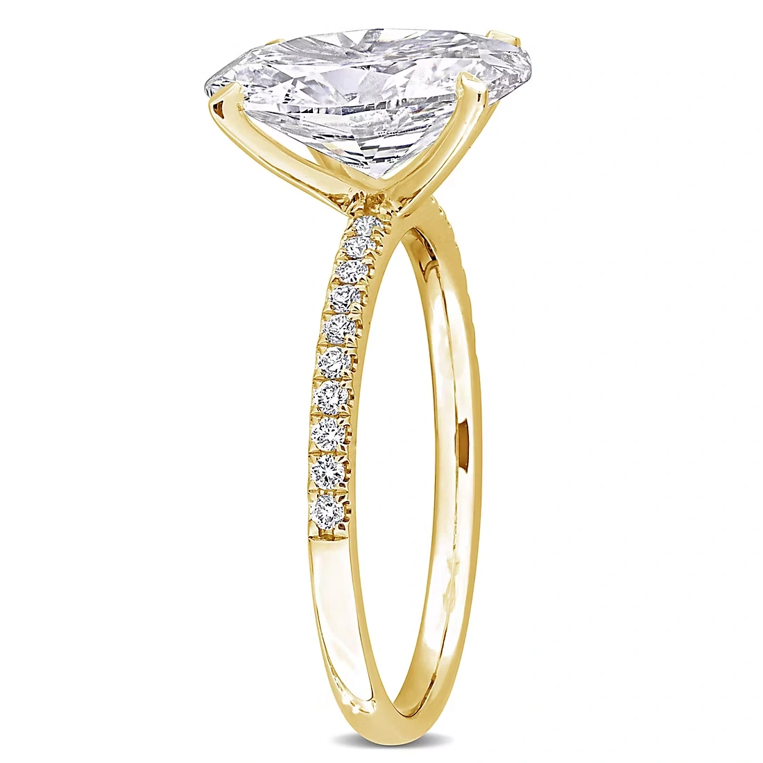 3.15 ct. t.w. Lab-Grown Diamond Oval Solitaire Engagement Ring in 14k Yellow Gold