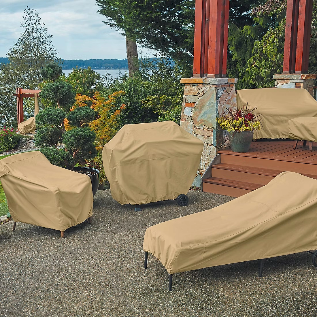 Classic Accessories Terrazzo Water-Resistant 72\" BBQ Grill Cover