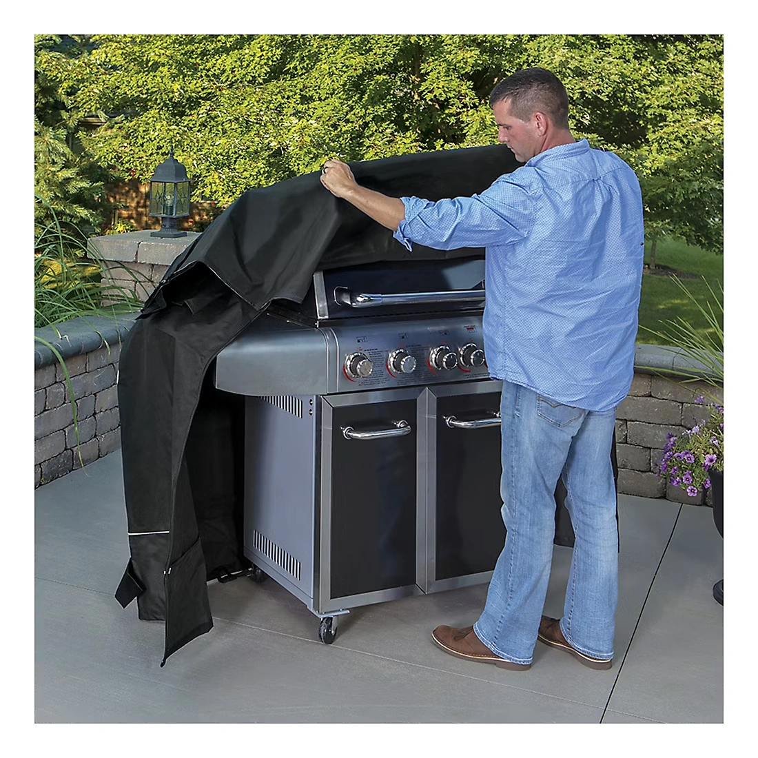 Berkley Jensen 55\" Universal Gas Grill Cover - Black