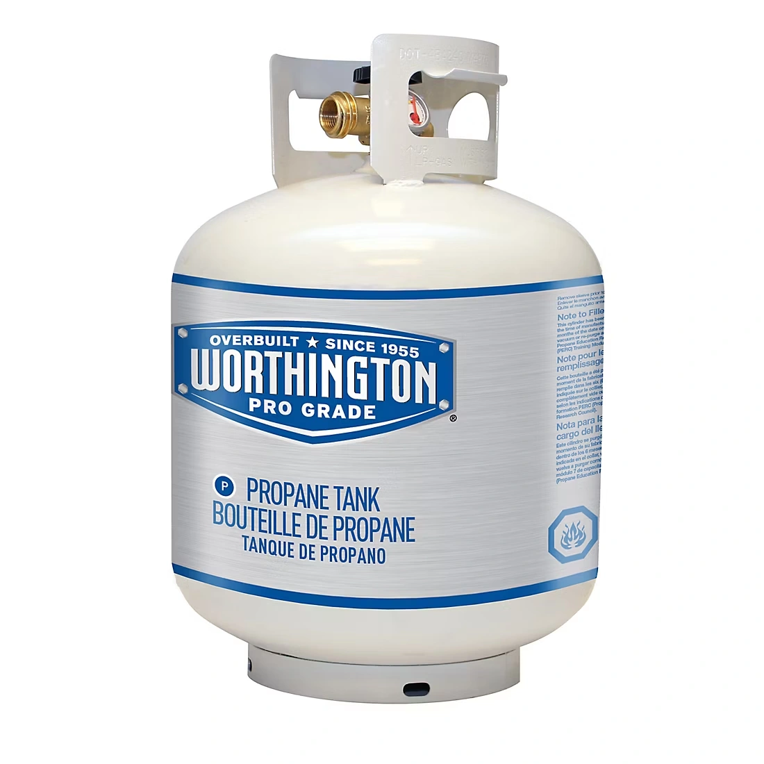 Worthington Industries Pro Grade 20 lb. Steel Propane Tank with Gauge 1 Worthington Industries Pro Grade 20 lb. Steel Propane Tank with Gauge