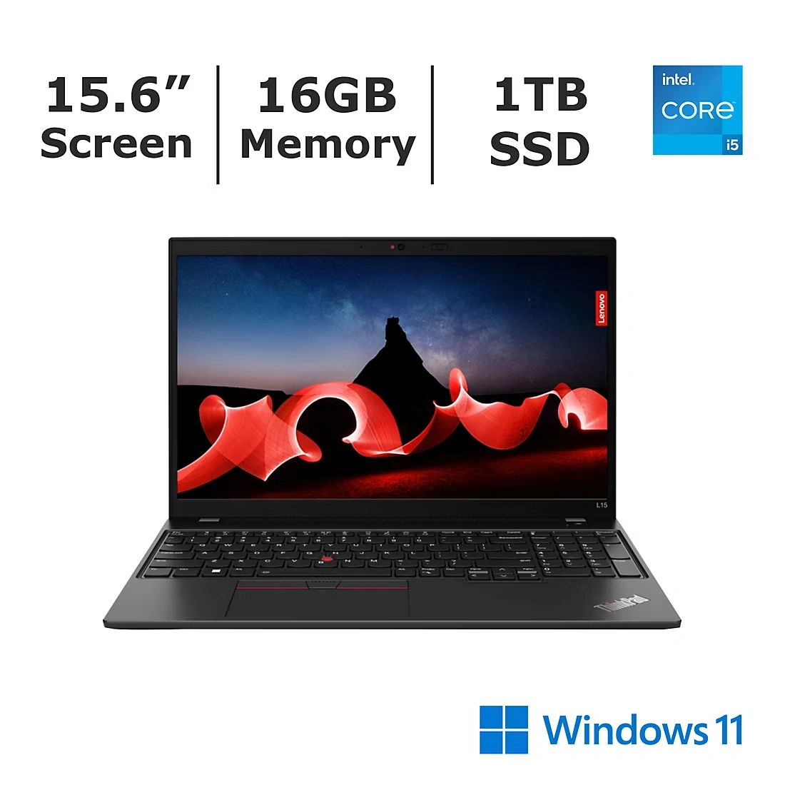 Lenovo ThinkPad L15 Gen 4 15.6" FHD Laptop, Intel Core i5 Processor, 16GB RAM, 1TB SSD, Windows 11 Pro 1 Lenovo ThinkPad L15 Gen 4 15.6\" FHD Laptop, Intel Core i5 Processor, 16GB RAM, 1TB SSD, Windows 11 Pro