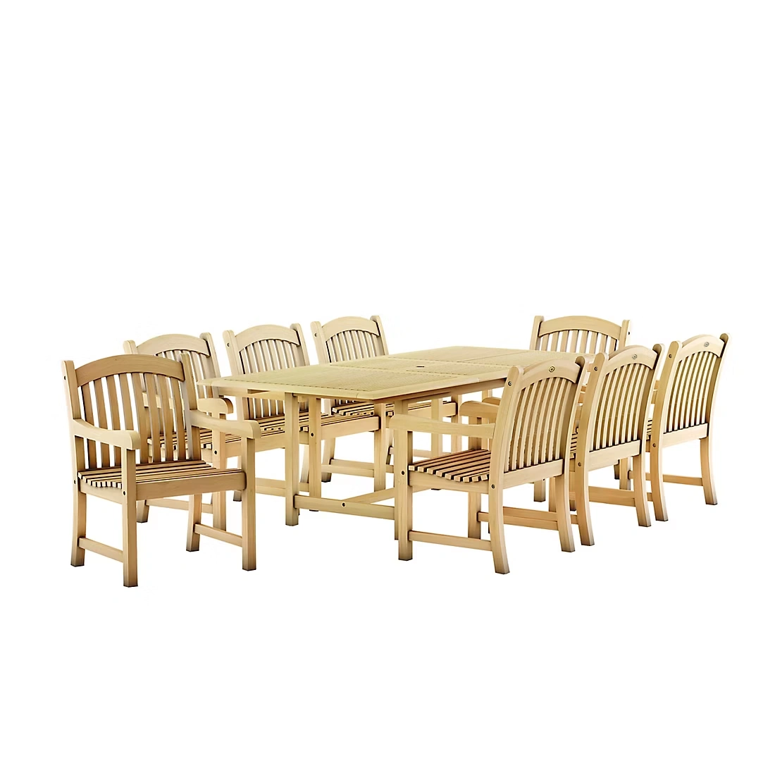 Amazonia Madison 9-Pc. Teak Patio Dining Set - Natural