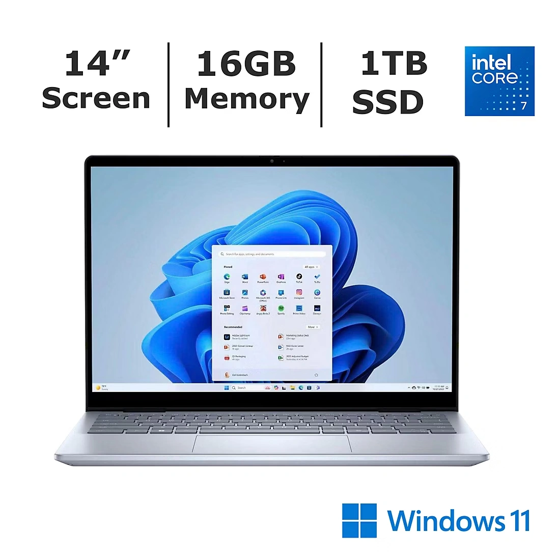 Dell Inspiron 2-IN-1 14\" Touchscreen Laptop, Intel Core 7 Processor, 16GB Memory, 1TB SSD